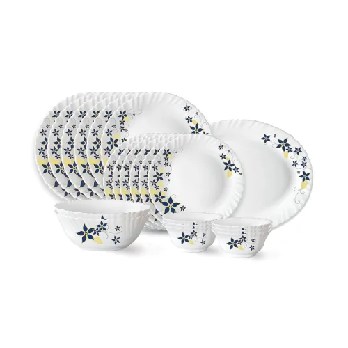 Image of Larah by Borosil Viva Opalware Dinner Set, 21 Pcs, White