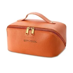 Large Capacity Travel Pouch with Handle and Divider - Multifunctional Travel Organizer for Easy Access, Waterproof TAN