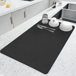 Large Kitchen Water Absorbent Mat for Dish Drying