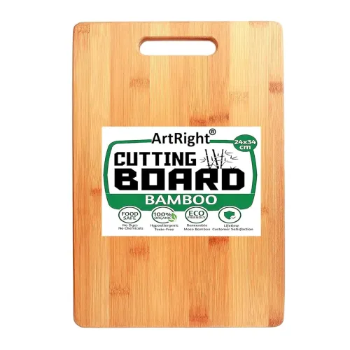 Image of Large Natural Bamboo Wood Chopping Cutting Board 