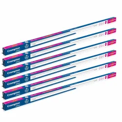 Crompton Laser Ray Maxx Pro 30W LED Batten | Energy Efficient Batten for Home | Warm White | Pack of 6