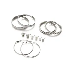 Shining Diva Fashion Latest Stylish Pairs Metal Earrings for Women and Girls