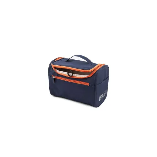 Image of LATUKI Plain 18 Cms Cosmetic Pouch (1 Count (Pack of 1)_LATUKI-Cosmetic Bag-02_Blue)