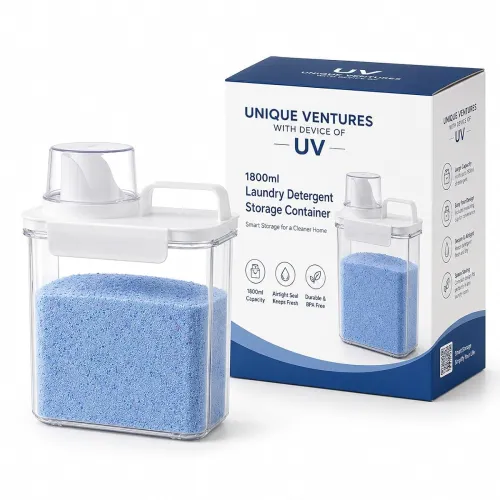 Image of Laundry Detergent Storage Container 1100 ml with Measuring Cup and Carry Handle
