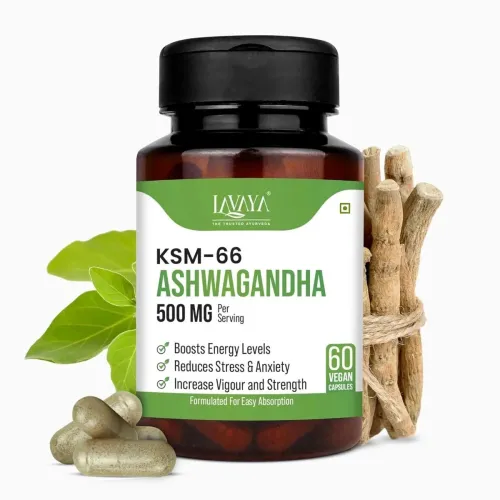 Image of Lavaya KSM-66 Ashwagandha 60 Capsules