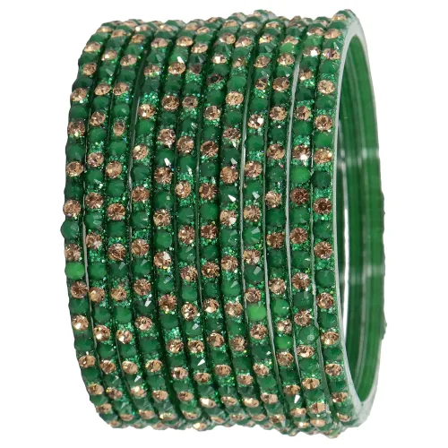 Image of LAVAZZA Glass with Zircon Stone Bangles Set 