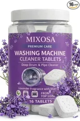Lavender-scented Washing Machine (16 Tablets) Deep Cleaner Descaler Tablets for All Front and Top Load Machines
