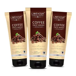 Lavenour Coffee Face Wash for Deep Cleansing, Reduce Redness and Dark Circles - 115ml (Pack of 3)