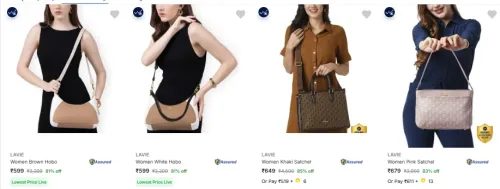 Image of LAVIE Handbags at minimum 81% Discount