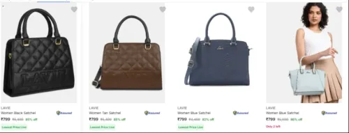 Image of Lavie Handbags upto 80% discount 