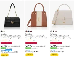 Lavie Luxe Womens Handbag at Minimum 50% Discount