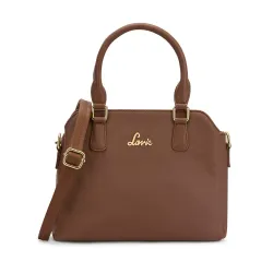 Lavie Meeza 3C Womens Solid Satchel Shoulder Bag