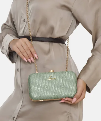 Image of LAVIE  Party Green Clutch
