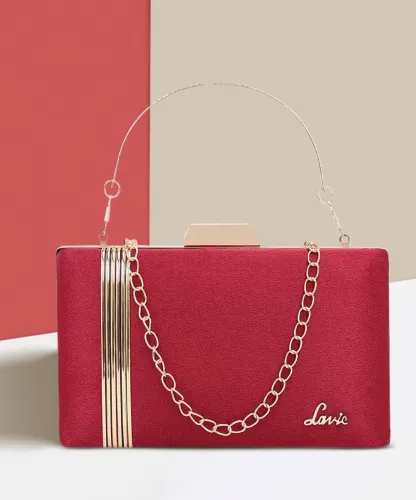Image of LAVIE Party Maroon Clutch