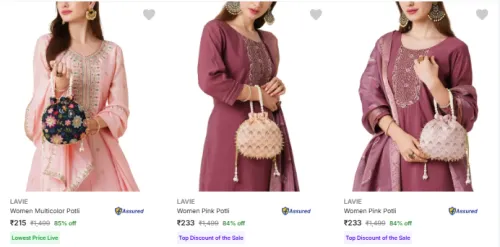 Image of Lavie Pouches And Potlis at minimum 80% Discount