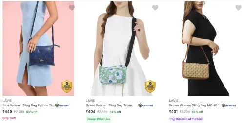 Image of LAVIE Sling Bags Starting @ ₹404