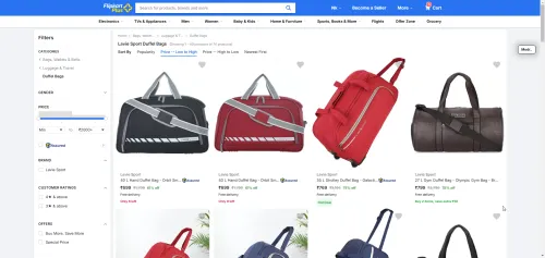 Image of Lavie Sport 40 L Hand Duffel Bag Starting Price @ ₹699