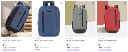Image of Lavie Sport Backpacks at minimum 72% Discount