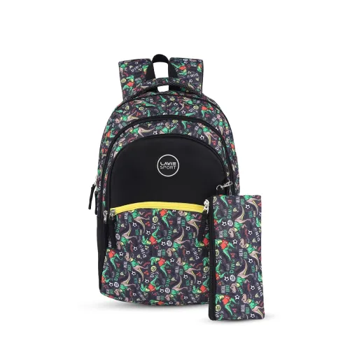 Image of Lavie Sport Fossil Backpack | 22 Liters | Rain Cover | Gift for Boys & Girls