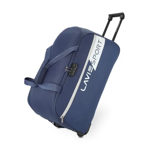 Image of Lavie Sport Polyester Anti Theft Combi Lock Camelot Wheel Duffle Bag