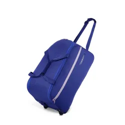 Lavie Sport Polyester Lino M Cabin Size 53 Cms Duffle Wheeler Bag|2 Wheel Duffle Bag|Duffle Bag With Adjustable Handle, 18 x 36 x 65 Centimeters, Navy