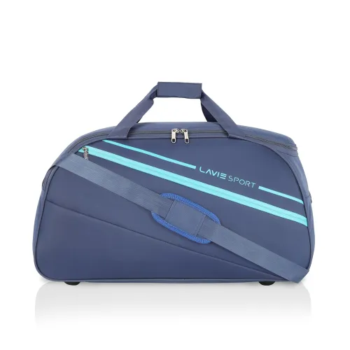 Image of Lavie Sport Polyester Strato Medium 55 Cms Duffle Bag | Spacious Duffle Bag for Weekend Getaways, 29 cm, Navy