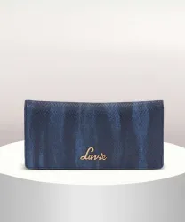 LAVIE Women Casual Blue Artificial Leather Wallet (12 Card Slots)