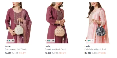 Image of Lavie women Clutch Minimum 70% Discount