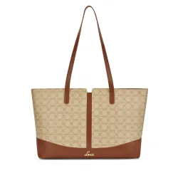 Lavie Womens Mono Freya Monogram Print Tote Bag for Women | Tote Bag for Work | Ladies purse | Stylish Shoulder Bag | G