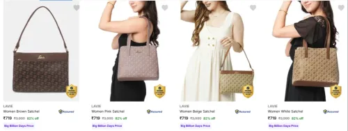 Image of Lavie Women's Handbags upto 86% discount 