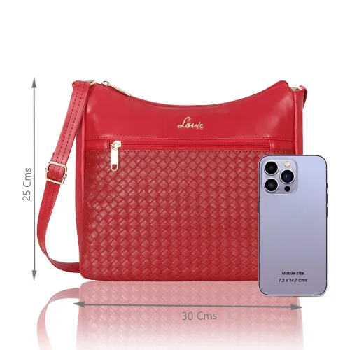 Image of Lavie Women’s Textured Dome Sling Bag with Detachable Strap