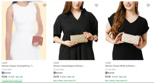 Image of Lavie Women's wallets upto 86% discount 