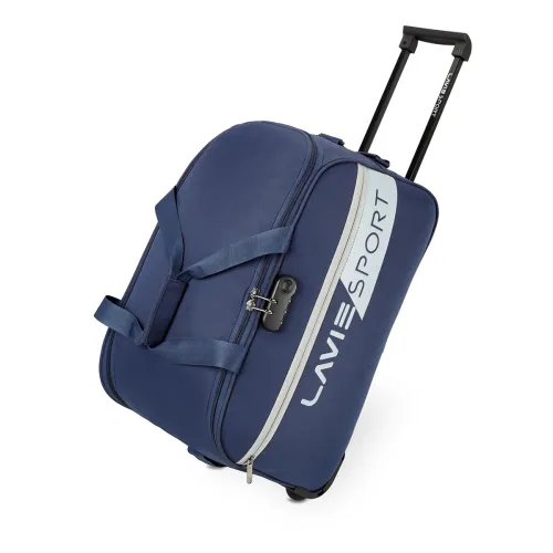 Image of Lavie Sport Polyester Anti Theft Combi Lock Camelot Wheel Duffle Bag