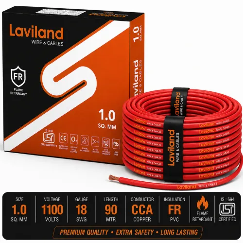 Image of Laviland FR PVC 1 sq/mm Red 90 m Wire