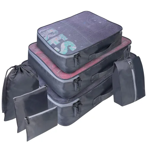 Image of LAXIS Polyester Travel Organizer Bag Set of 7 Pieces 