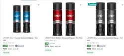Layer R Deodorant Spray Starting @ ₹175