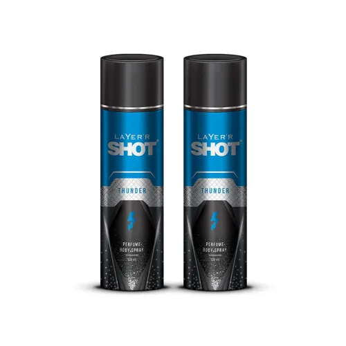 Image of Layer'r SHOT Thunder Body Spray for Men, 120ml Pack of 2