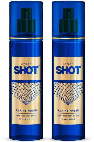 Image of LAYERR Shot Alpine Fresh Body Spray 135ml * pack of 2