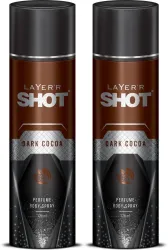 LAYERR Shot Dark Cocoa Deodorant Spray Pack of 2)