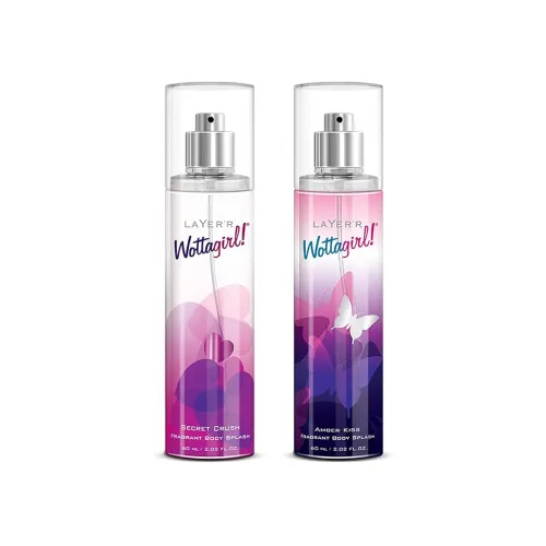 Image of Layer'r Wottagirl Amber Kiss & Secret Crush Body Mist for Women, 60ml x 2