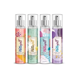 Layerr Wottagirl Wood Body Splash Spray for Women, 25ml (Pack of 4)