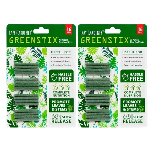 Image of Lazy Gardener GreeStix Plant Food Fertilizer Sticks | Multipurpose Plant Food Sticks For All Plants | Green Sticks Ferti