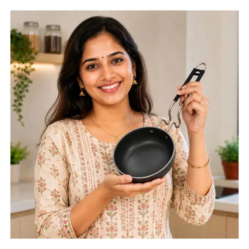Image of LAZYwindow® Iron Induction Tadka Pan 