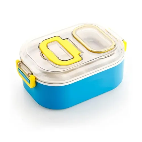 Image of LAZYwindow® Plastic Kids Lunch Box 900ml + 100ml with Baby Spoon