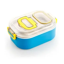 LAZYwindow® Plastic Kids Lunch Box 900ml + 100ml with Baby Spoon