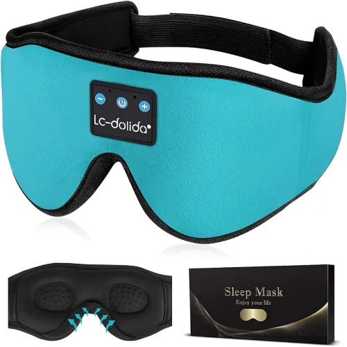 Image of LC-dolida Smart Bluetooth Wireless Music Sleep Mask Headphones Sky Blue