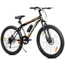 Leader Beast 26T Multispeed (7 Speed) Mountain Bike with Front Suspension & Dual Disc Brake - MATT_Black_SEA Green, Idea