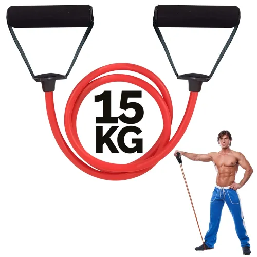 Image of LEADER SPORTZ Resistance Tube with Handles & Door Anchor