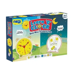 Negi Learn-O-Clock Kids Educational Time Learning Toy, New Way to Learn a time.