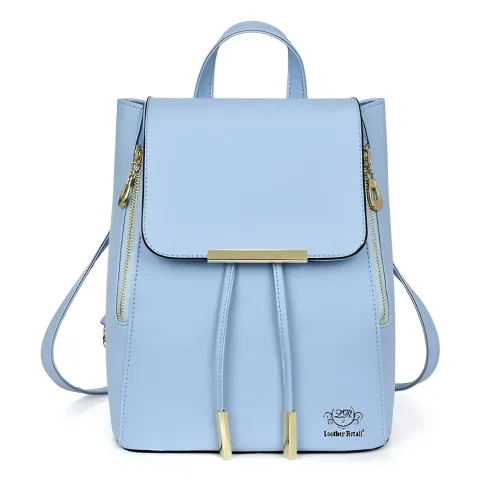 Image of Leather Retail Girls Faux Leather bagpack,College Bag
